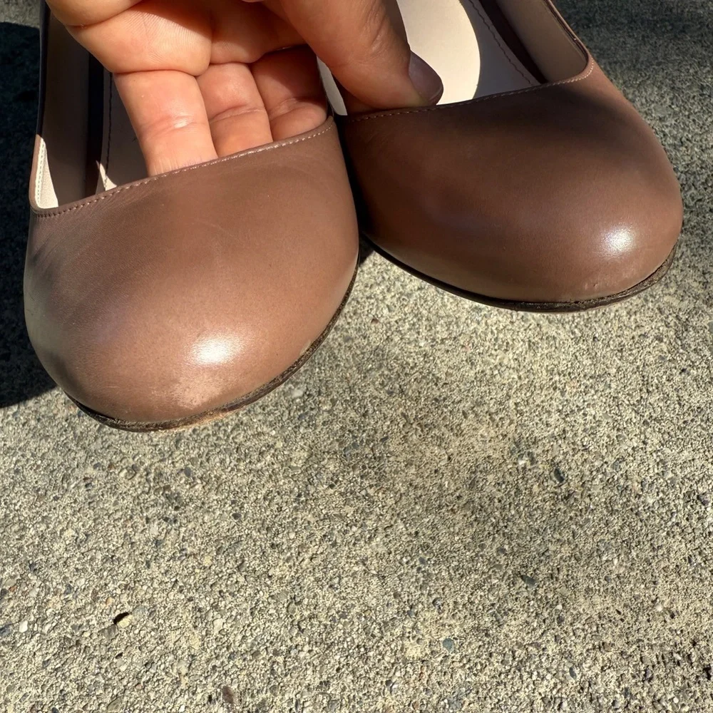 Prada mocha heels.